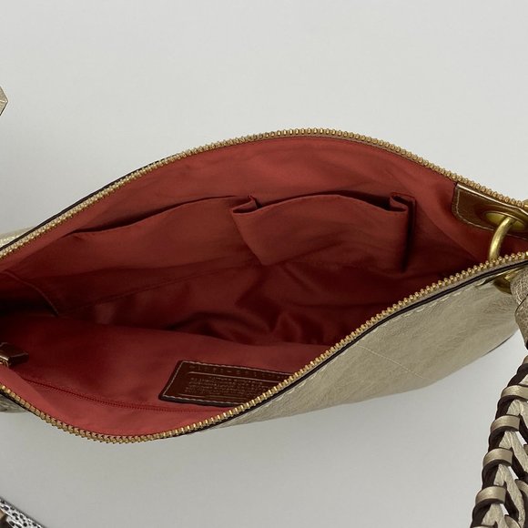 Coach Poppy Whipstitch Metallic Hippie 19014 B4/PL - Picture 6 of 6